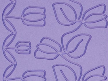 Tulips pantograph quilting template